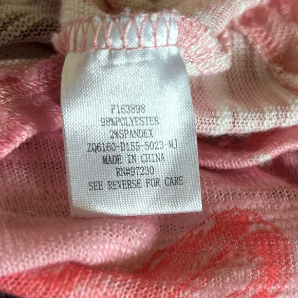 Almost Famous Pink Tribal Feather Tank Size M - Picture 9 of 11